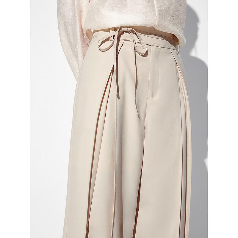 PEACEBIRD Women's High-Waist Pleated Wide-Leg Pants