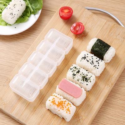 Forma na rýžové kuličky Forma na sushi Forma na sushi Nepřilnavá tlaková skladovací nádoba na rýžové kuličky Box na oběd Bento Tool Diy Kitchen