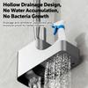 Square Toilet Brush Set Wall Mounted No Drill Installation With Gap Brush For Bathroom Cleaning Household Toilet Tools