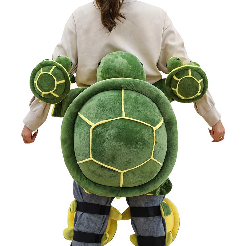 Thickened Ski Protective Gear: Wearable Turtle Shell Plush Toy for Hip and Knee Protection
