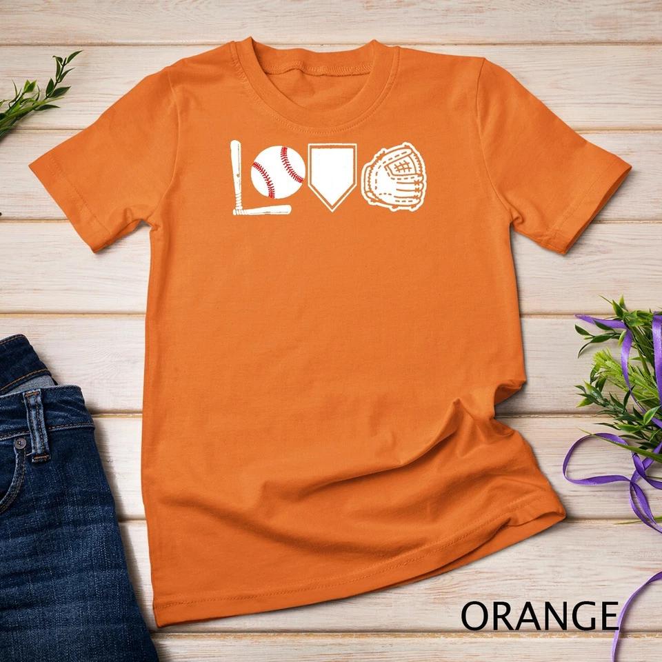 I Love Baseball T-Shirt Baseball Heart Unisex T-shirt 8 S