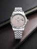 Classic Men's Quartz Watch Stainless Steel Strap Luminous Calendar Function Business Commute Fashionable Wristwatch Trendy Model