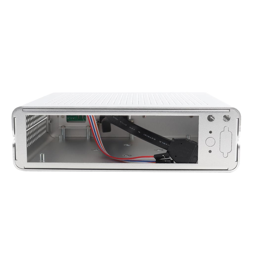 G60S HTPC Gehäuse Vollaluminium ATX Netzteil ITX Gehäuse für Desktop Computer(Silber USB 2.0)