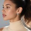Snowflake Zircon Earrings Star Petal 925 Sterling Silver Women Zircon Ear Studs Sparkling Pave Hoop Earring Jewelry Gift