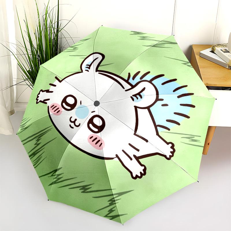 Chiikawa pattern, automatic folding umbrella, portable and foldable design, 8 ribs, a Christmas or birthday gift.