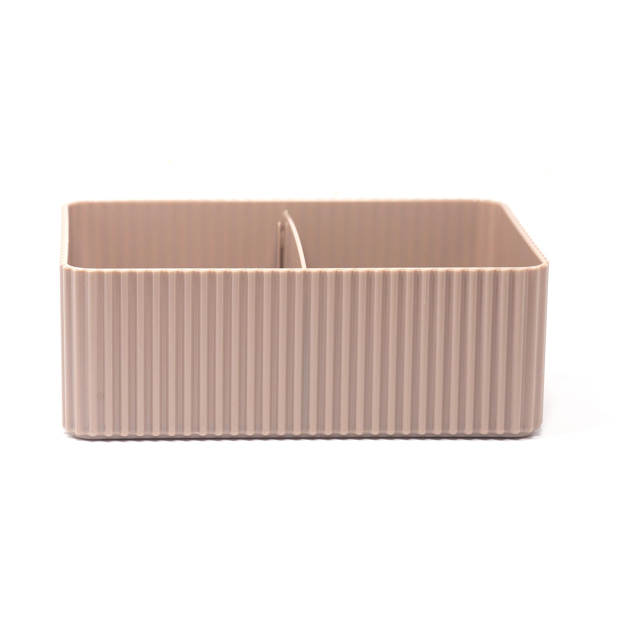 

2-секционный ящик для хранения косметики, пластиковый ящик для хранения домашнего офиса, ванной комнаты, настольный органайзер для мелочей, держатель для косметического шкафа coffee