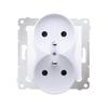 Simon 54 Premium White - Double Socket with Grounding DGZ2MZ.01/11