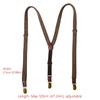 Elastic Strap Y-Type Suspenders 4 Clips Stripe Suspenders Fashion Metal Clip Suspenders  Gift Idea