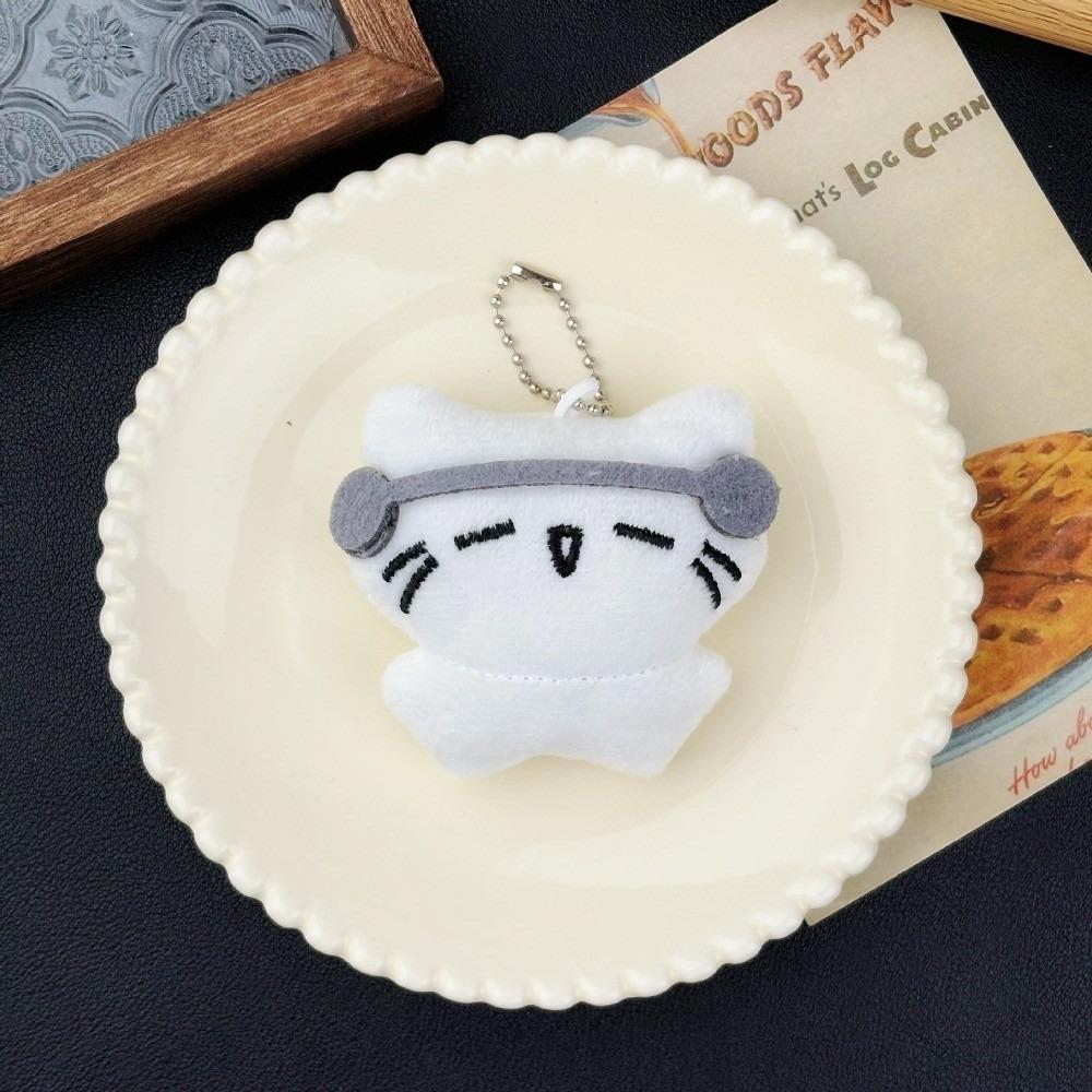 Bag Hanging Earphones Cat Pendant Funny Key Ring Bag Hanging Sad Cat Doll Keychain  Friendship