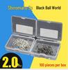 Marusei 100-Piece High Carbon Steel Barbed Fish Hooks - Long Shank Boxed Set