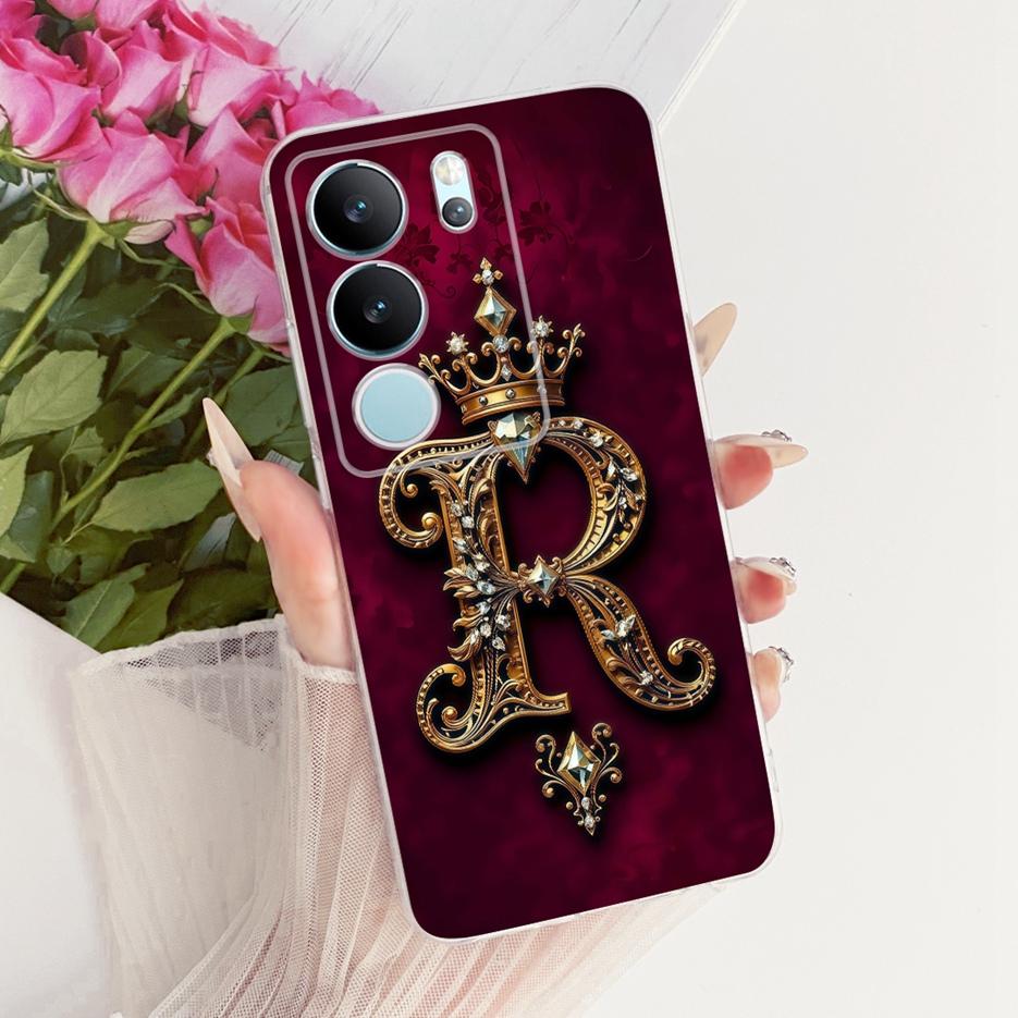 For Vivo V29 Pro Case V2251 Cute Crown Letters Cover Soft Slim Phone Case For Vivo V29e V 29 Pro VivoV29 E V2317 Back Cover Bags