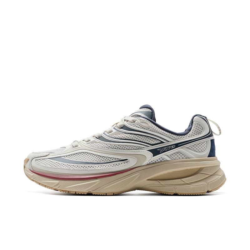 Xtep Little Bask 2 Comfortable Versatile Trendy Fashion Retro Height Increasing Lightweight Breathable Non-Slip Low-Top Casual Shoes 875219320017-5