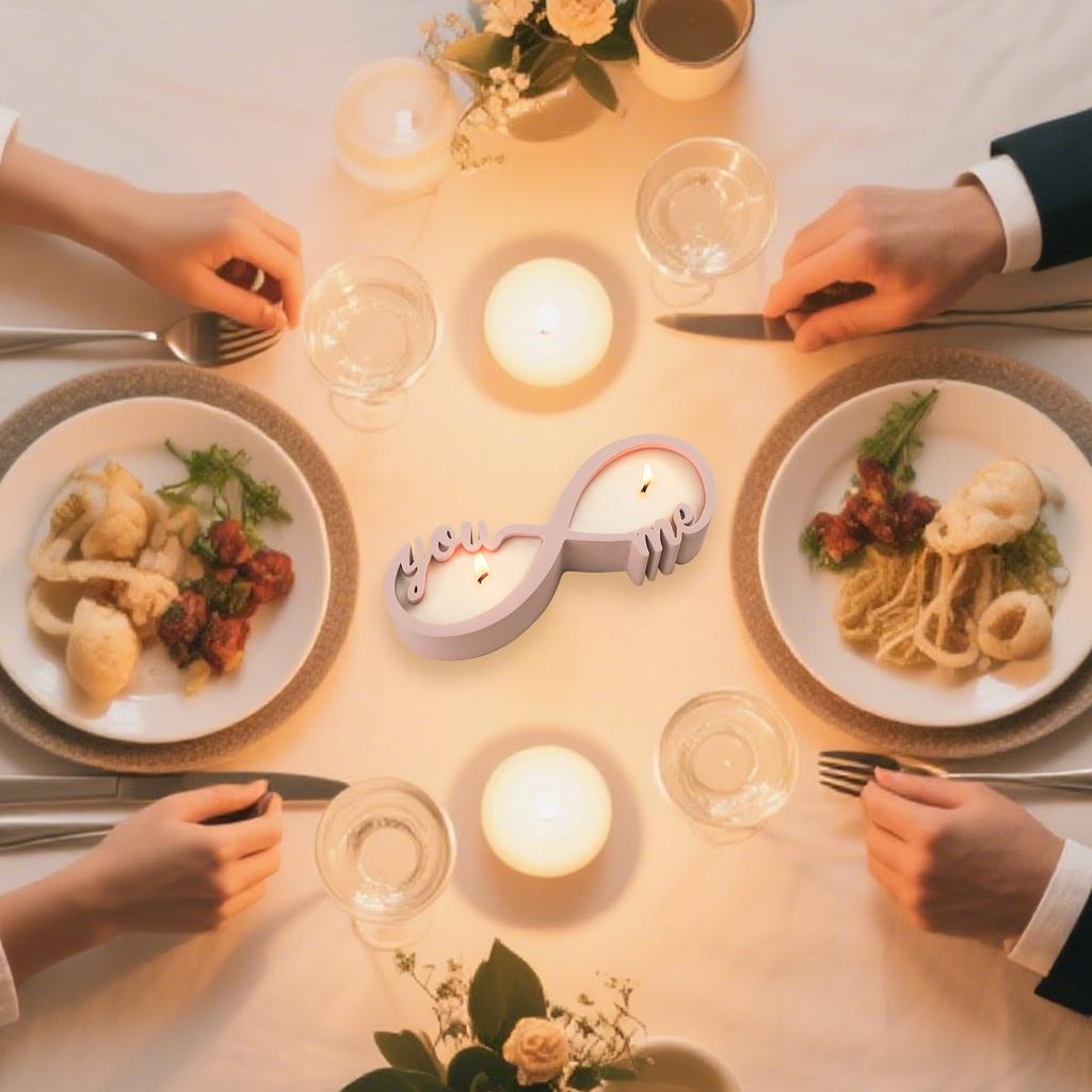 Silikon-Gussform, Kerzenhalterform, Aufbewahrungsbehälterform für Spiegelpaar, DIY Zement-Verputzprozessform