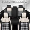 Universal 5-Piece Car Seat Covers Classic Black White | Breathable Durable Fabric, All-Season Protection for Sedan, SUV, Truck
