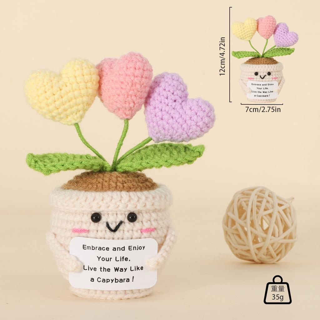 Crocheted Wool Doll Potted Plants, Creative Potted Plants, Cute Ornaments, Home Decoration, Handicrafts, Gifts