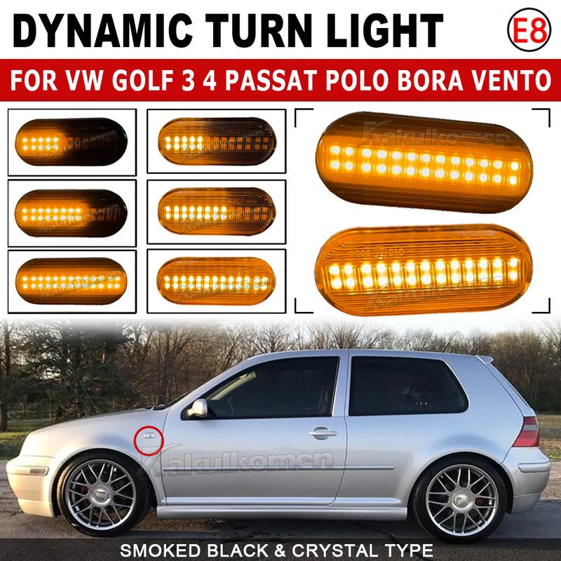 Led Dynamic Side Marker Turn Signal Light For Volkswagen VW Bora Golf 3 4 Passat 3BG Polo SB6 SEAT Ibiza Leon For Skoda For Ford