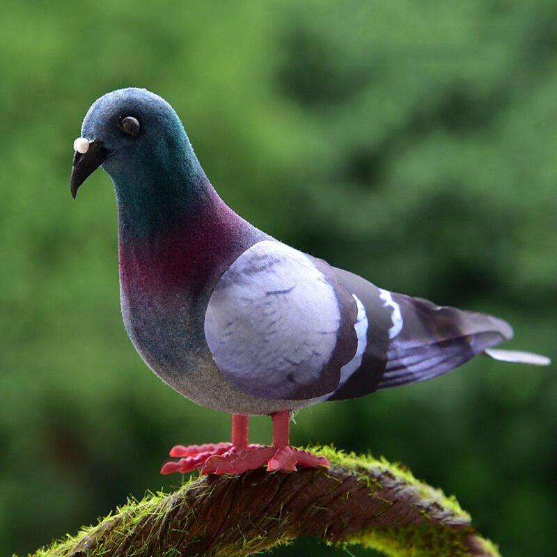 1PC Artificial Feather Bird Simulation Foam Pigeon Model Fake Animal Home Garden Ornament Miniature Decoration Home Decoration