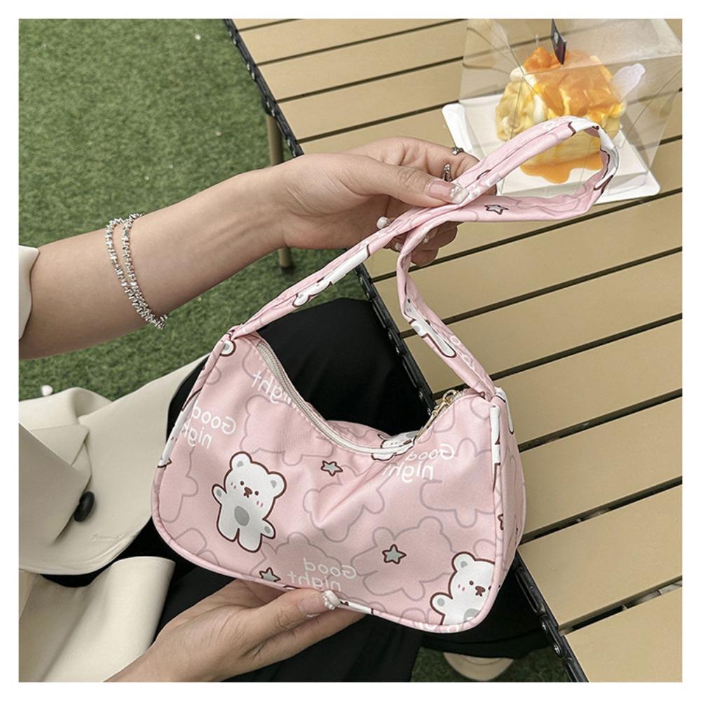 Nylon cloth bag women's new lightweight small satchel underarm bag simple shoulder canvas bag trendy dumpling bag