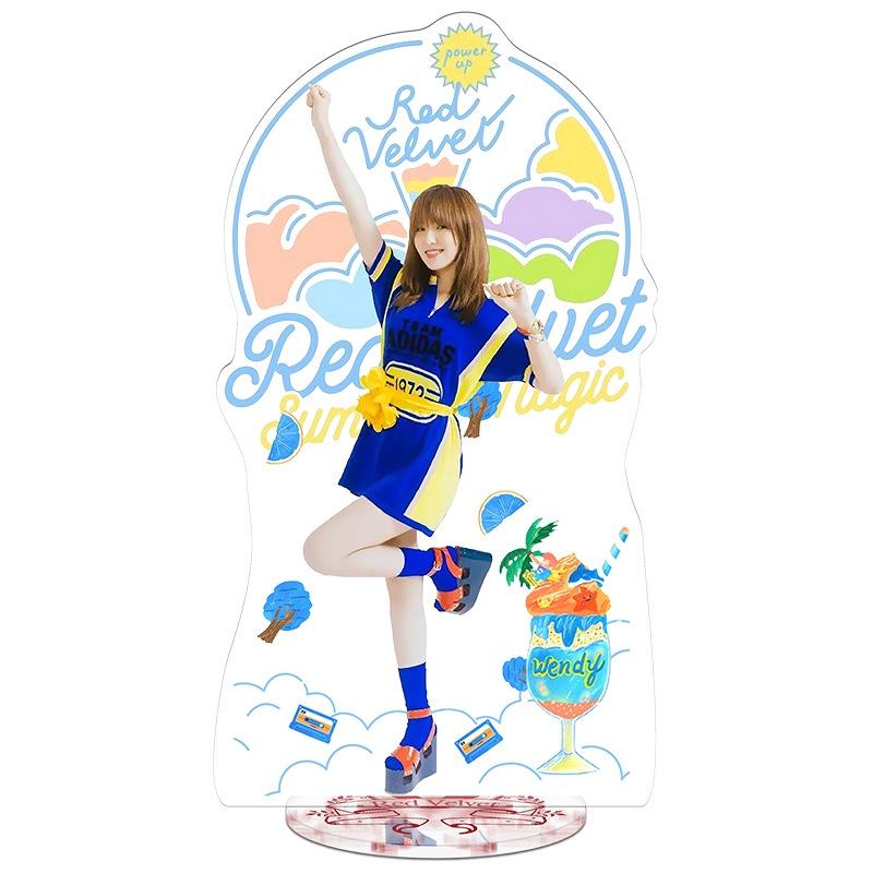Exquisite Red Velvet Acrylic Standee Featuring Yeri Irene For Elegant Table Decor