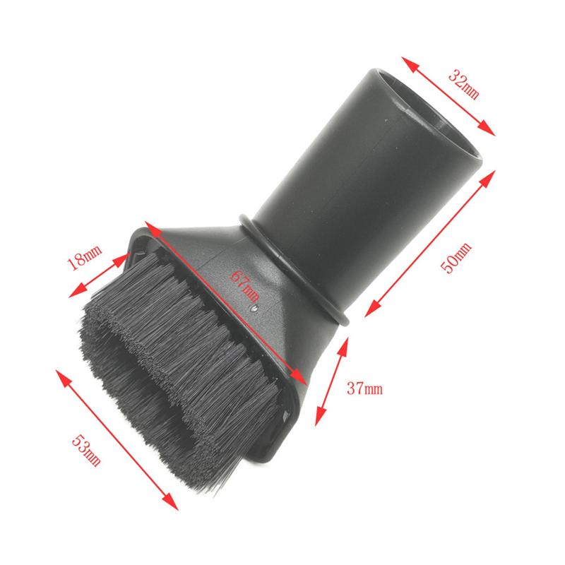 Practical-Dust Brush 1.25Inch Cleaner Vacuum Brush Soft Bristles With 1-1/4Inch To1-3/8Inch Hose Adapter,For Karcher Phili
