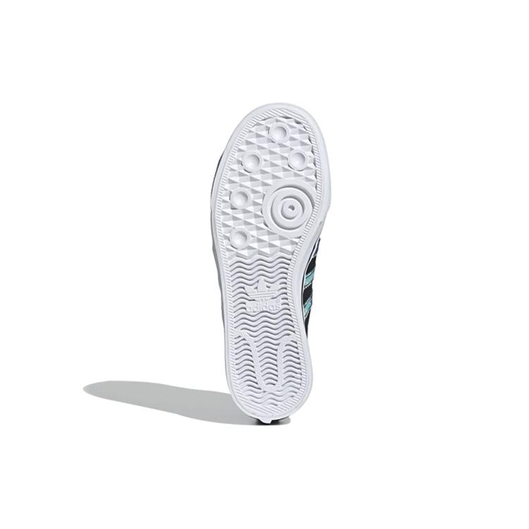 adidas Originals Nizza Abrasion Resistant Low Top Kids' Skateboarding Shoes Black Blue EF5429