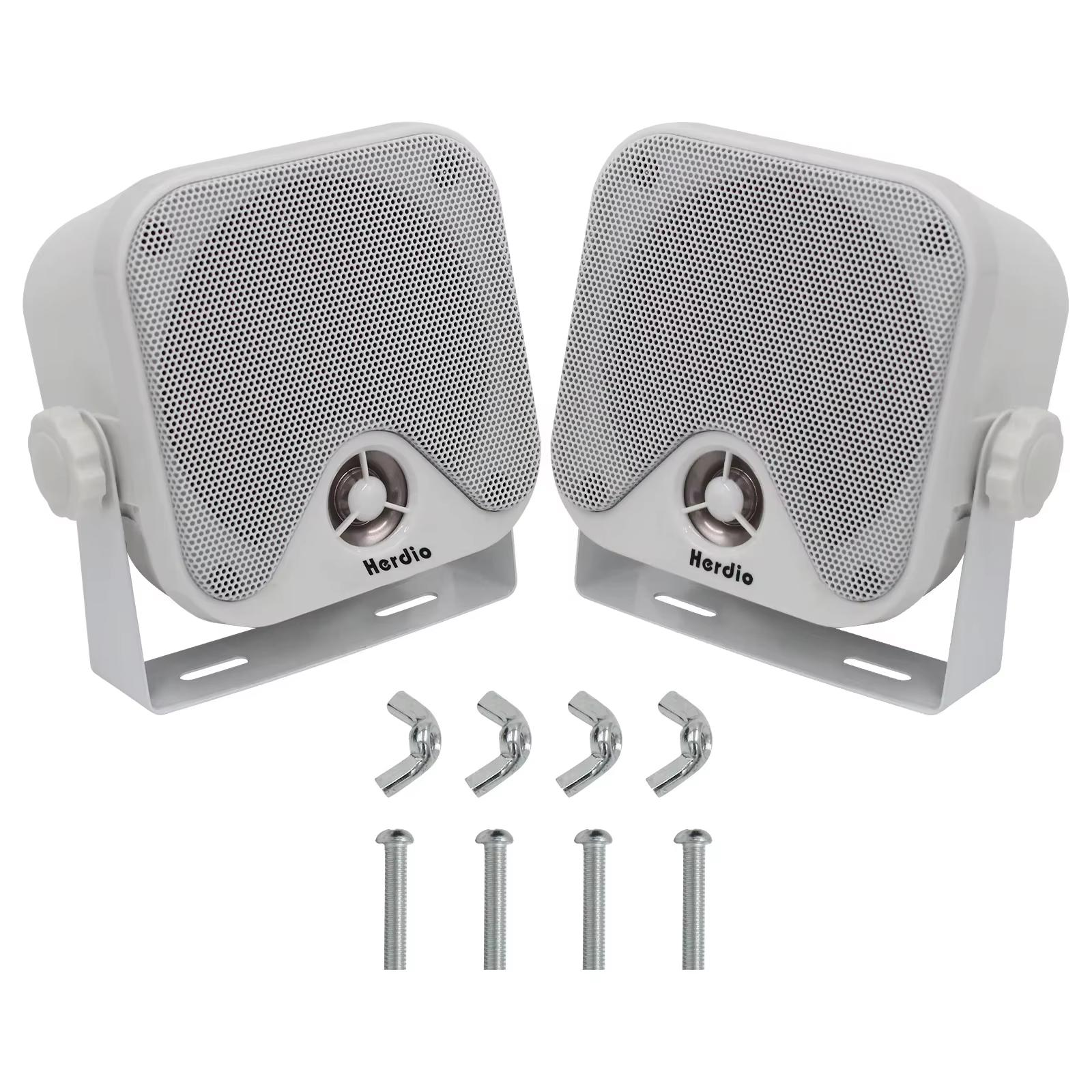 Herdio 120W 4 Marine Waterproof Boat Speakers Motorcycle Audio Speaker Heavy Duty Music Sound System For Outdoor ATV UTV RZR 4