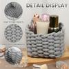 2Pcs Cotton Rope Woven Storage Basket Small Square Basket for Cute Bedside Caddy Desktop Cosmetics Organizing