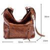 Ladies Casual Fashion Retro Tote Bag Soft Leather One-shoulder Messenger Underarm Bucket Large-capacity Bag
