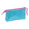 Trousse triple pour enfant - safta - 22x3x12 cm - Bleu - Polyester résistant - Triple fermeture éclair - Ultra légère