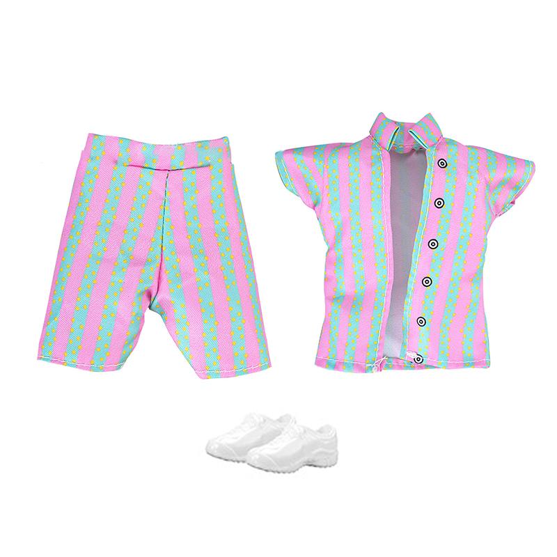 Ropa de Muñeca de 30 cm 11 Pulgadas Vestido a Cuadros Top de Lentejuelas Pantalones Accesorios de Ropa a Rayas Juguetes para Niñas Regalo