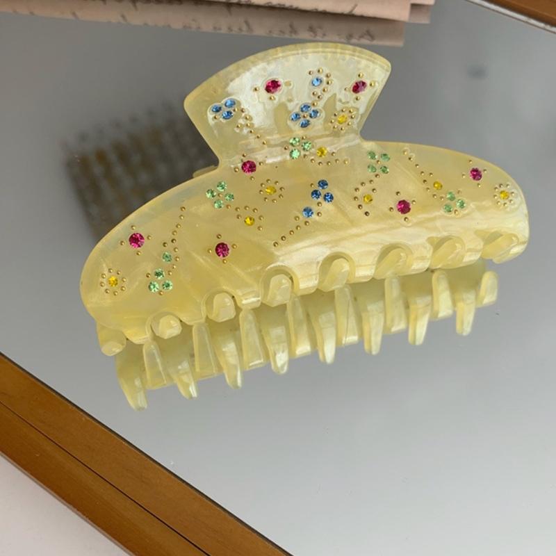 Hair Claws Rhinestones Flower Shark Clip for Female Teens Girl Hair Shaping Clip