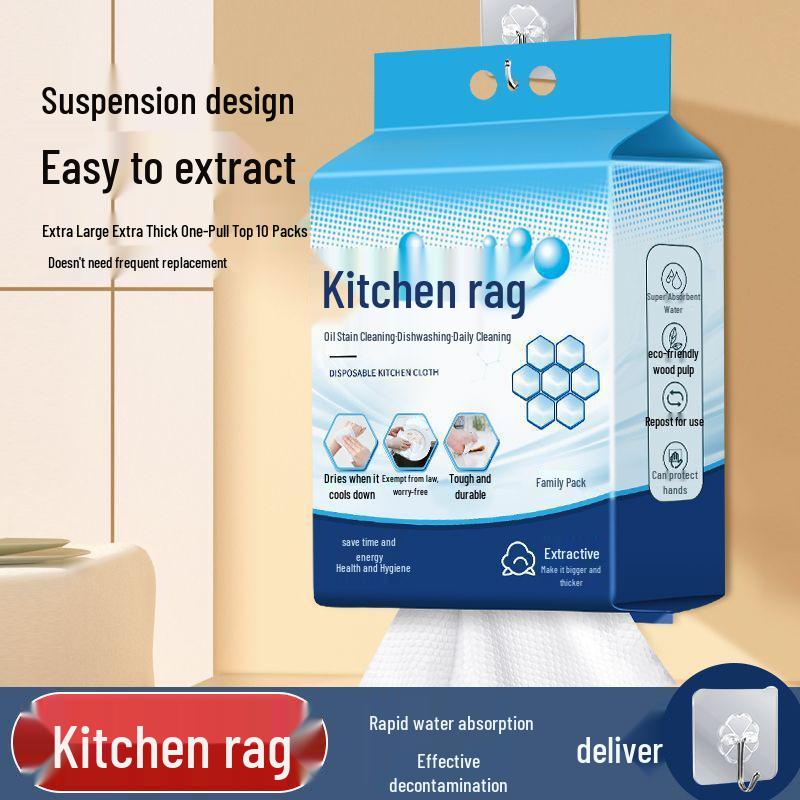 Disposable Kitchen Hanging Rags - Oil-Absorbing Dish Towels
