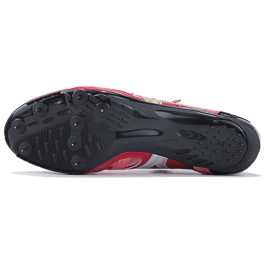 Mizuno Chrono Inx 9 Sp Professional Anti-Slip Wear-Resistant Low-Top Sprinting Running Shoes Unisex Sneaker Red Gold Black U1GR213052