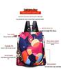 Women's Anti-Theft Printed Oxford Travel Backpack