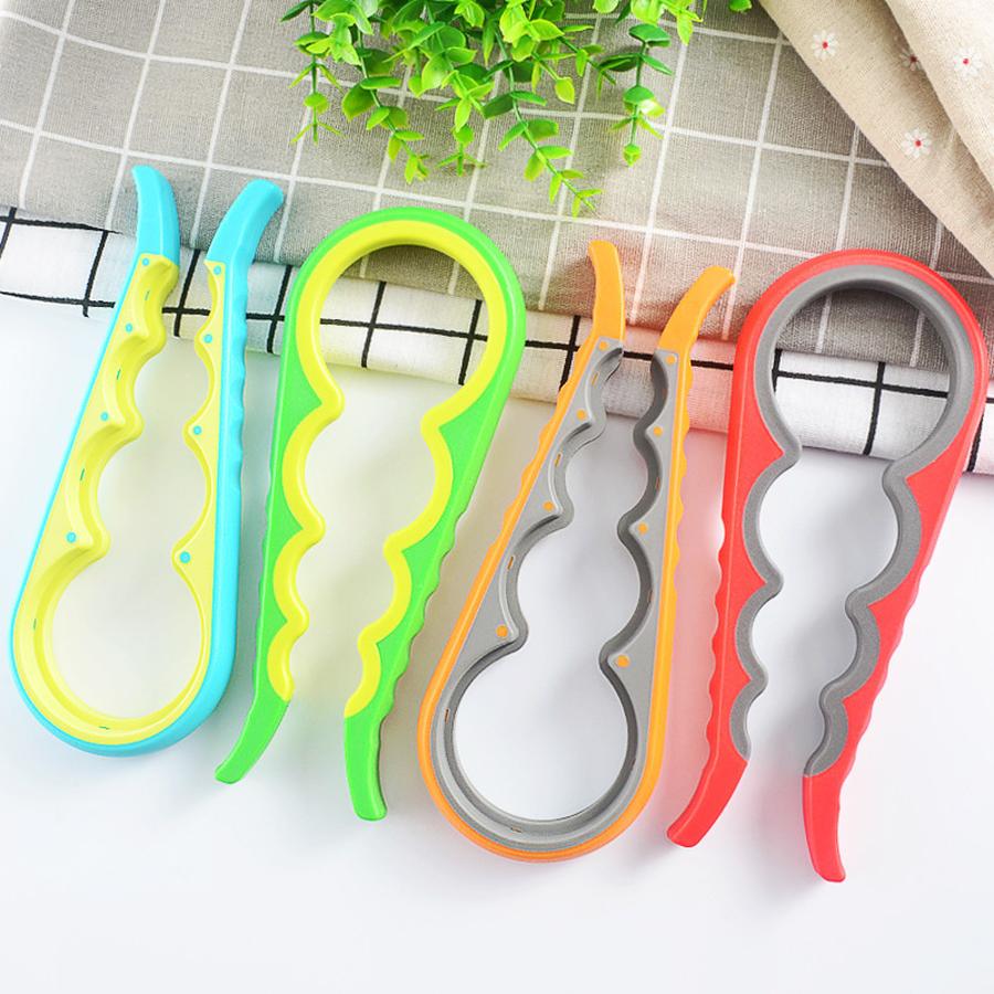 Creative Multi-Functional 4-in-1 Large Bottle Lid Opener, Home Kitchen Can Opener, Anti-Slip for Unscrewing Bottles