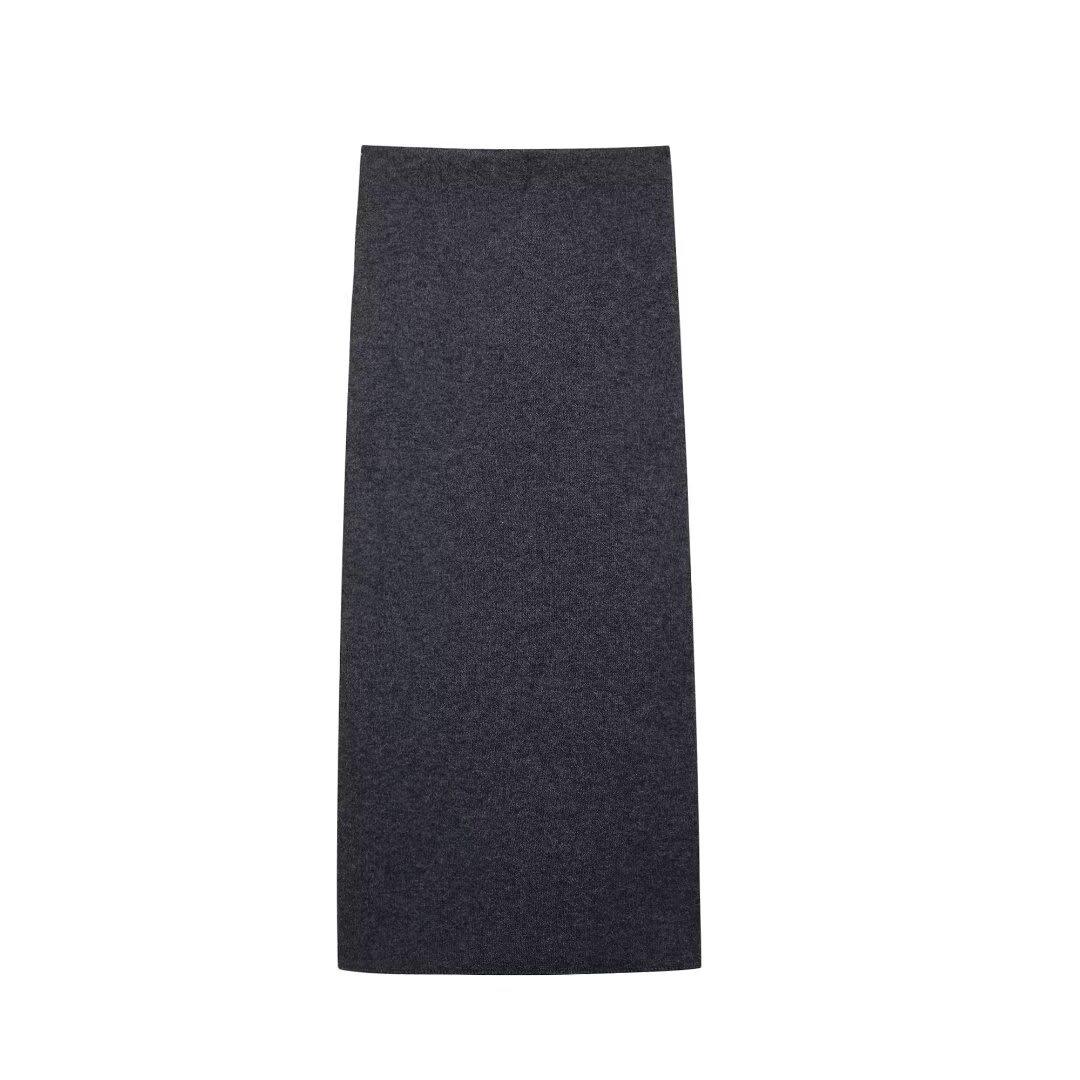 

2024 Осень Женский Трикотажный Кардиган Европейского и Американского Стиля с Длинными Рукавами и Юбкой Миди Large