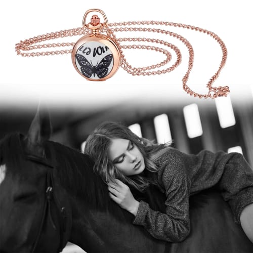 Antique Pocket Watch with Cover, Analog Display, Pendant Watch, Waterproof, Gold, Retro Fashion Accessory for Women (d)