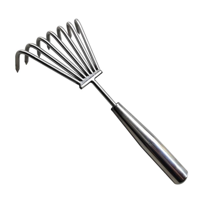 Professional Rustproof Stainless Steel 2/3/5/7 Tooth Gardening Tool Suitable For Soil And Beachcombing Easy Handling