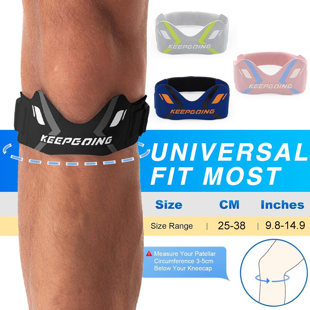 1Pc Patellar Tendon Support Strap - Adjustable Non-Slip Patella Band Stabilizer Knee Brace For Hiking, Running, Jumpers Knee