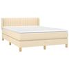 Sommier à lattes avec matelas - Maison Exclusive - Crème - 140x200 cm - Tête de lit réglable