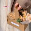 10Pcs Kraft Paper Drink Carrier with Handle 1/2/4Cup Capacity Coffee Cup Holder for Hot Or Cold Drinks Takeout Suitable for Cafe