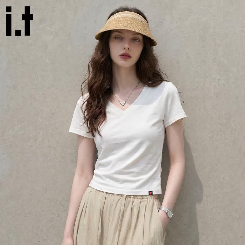 CHOCOOLATEit Women s V-Neck Short Sleeve T-Shirt XL