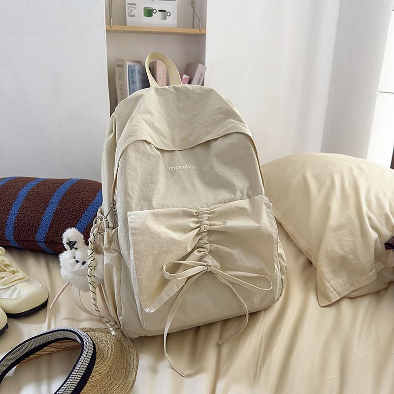 College Style Girls Backpack Summer Nylon Minimalist Design Casual Daypack With Comfortable Shoulder Straps