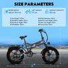 OOK-TEK E20 Foldable Electric Bike, 48V 15AH Battery, Front & Rear Suspension