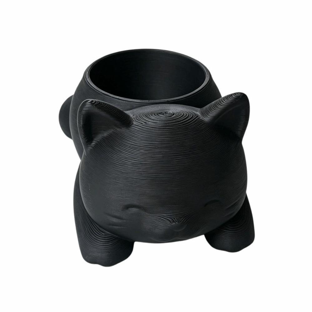 Kawaii 3D Printed Cat Flower Pot Ornaments Decoration Mini Plant Pot Cute Multi-functional Succulent Planter Home Decor