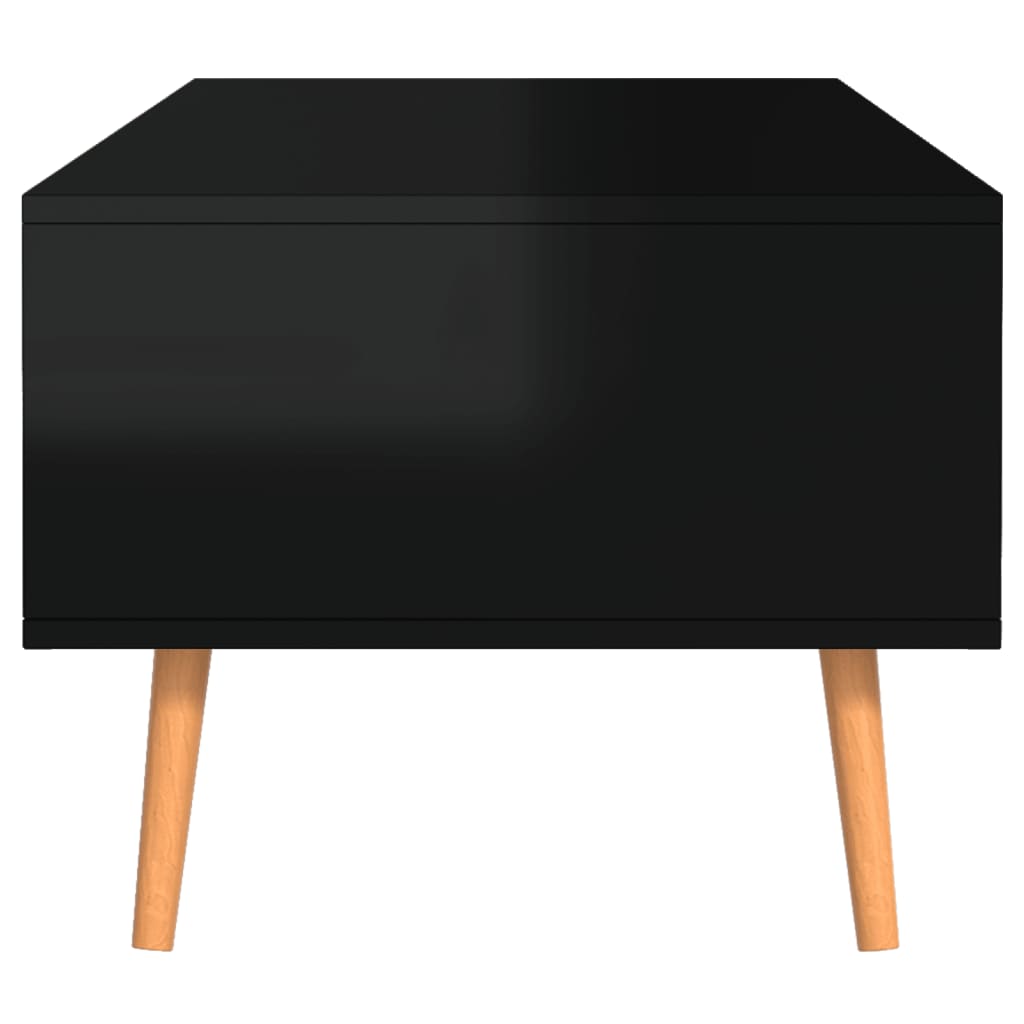 Glossy Black Coffee Table 100 x 49.5 x 43 cm Particleboard