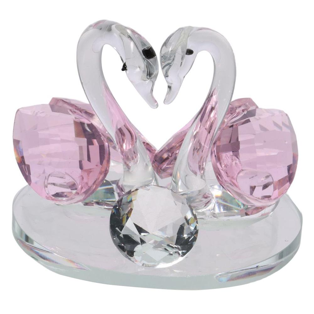 Crystal Home Decoration and Accessories Colorful Swan Ornament New Beautiful Glass Ornaments Home