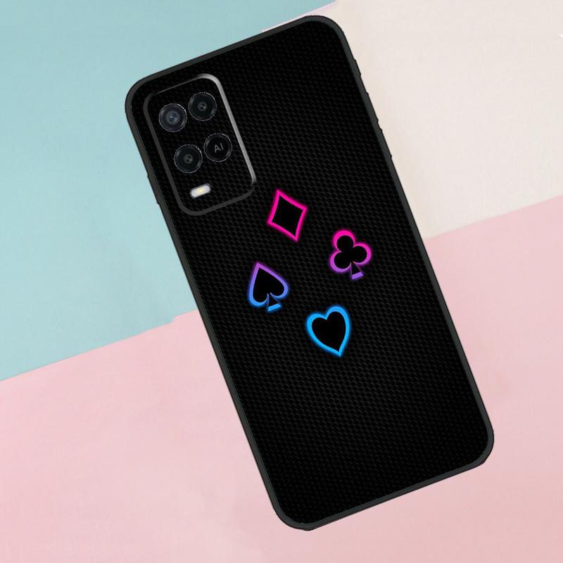 Poker Playing Card For Oppo A40 A60 A80 A18 A38 A58 A78 A98 A79 A16 A76 A96 A15 A74 A94 A54 A77 A17 Phone Case