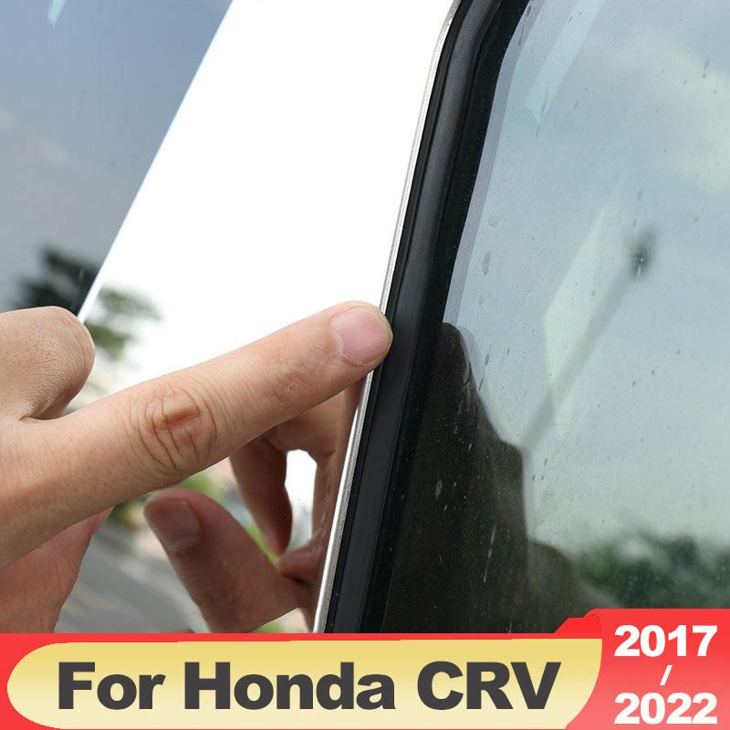 Honda crv CR-V 2017 2018 2022 rozsdamentes acél autóablak-oszlophoz, oszlopvédő szalag díszítőszalag matricák tartozékokhoz