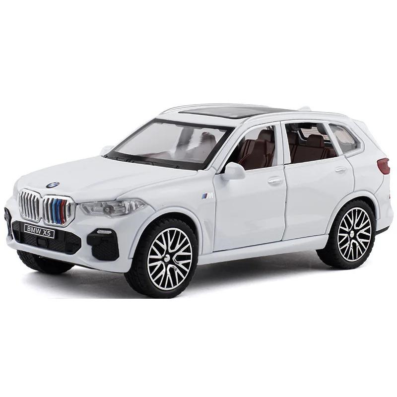 

Масштаб 1/32 Сплавная машина внедорожник BMW X5 Литая модель Звук и свет Игрушка с инерционным механизмом Украшения для компьютерного стола Миниатюрная коллекционная модель игрушка белый